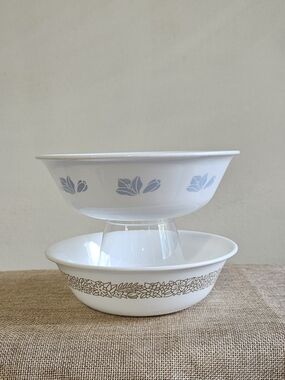 Corelle Friendship & Woodland Brown Pattern Bowls